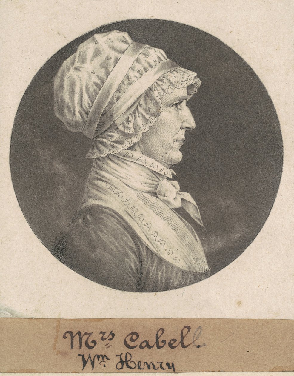 Hannah Carrington Cabell door Charles B. J. Févret de Saint Mémin