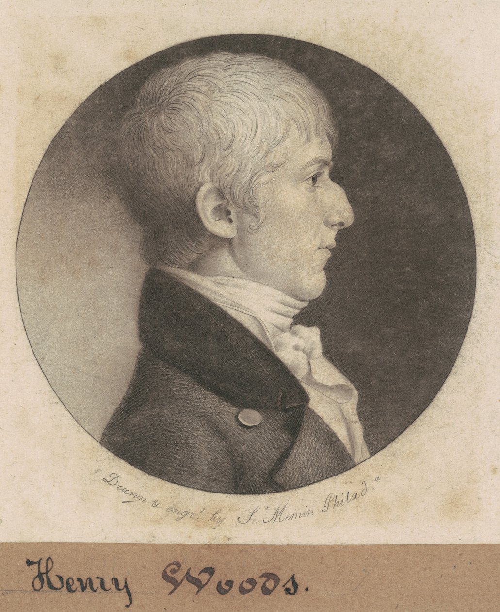 Henry Woods door Charles B. J. Févret de Saint Mémin