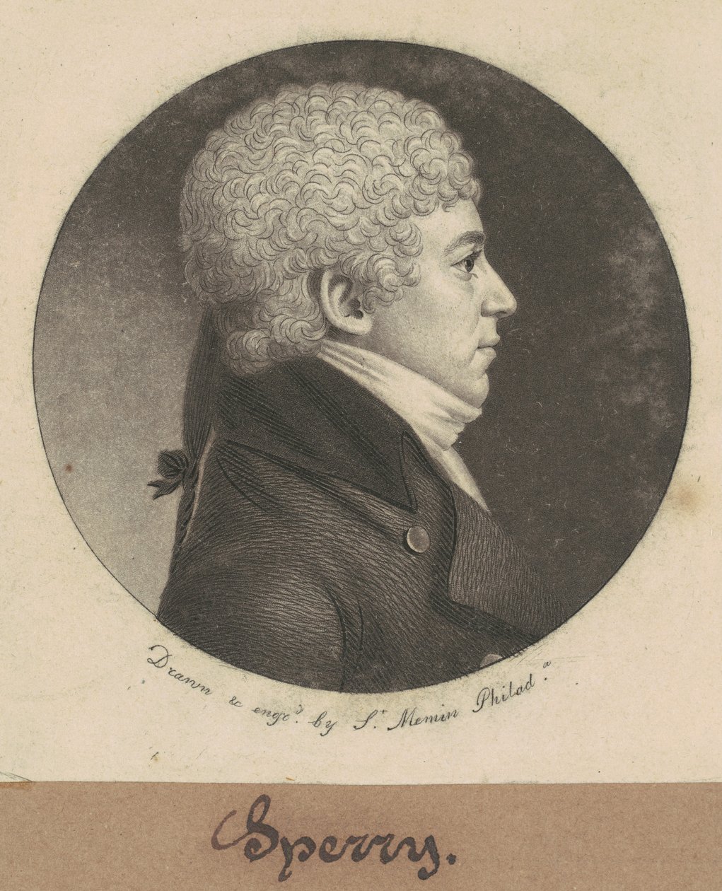 Jacob Sperry door Charles B. J. Févret de Saint Mémin