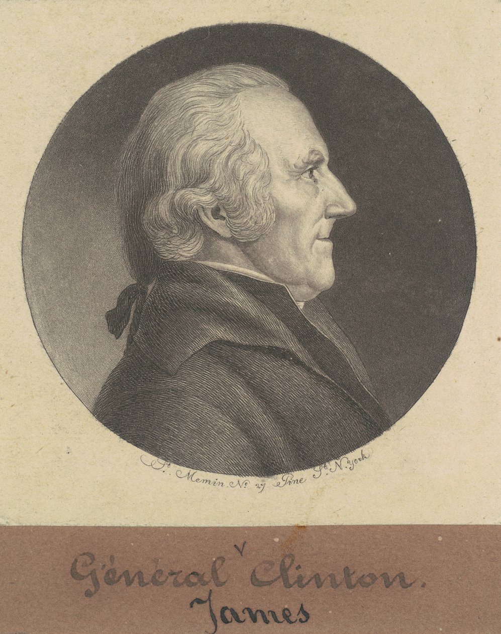 James Clinton door Charles B. J. Févret de Saint Mémin