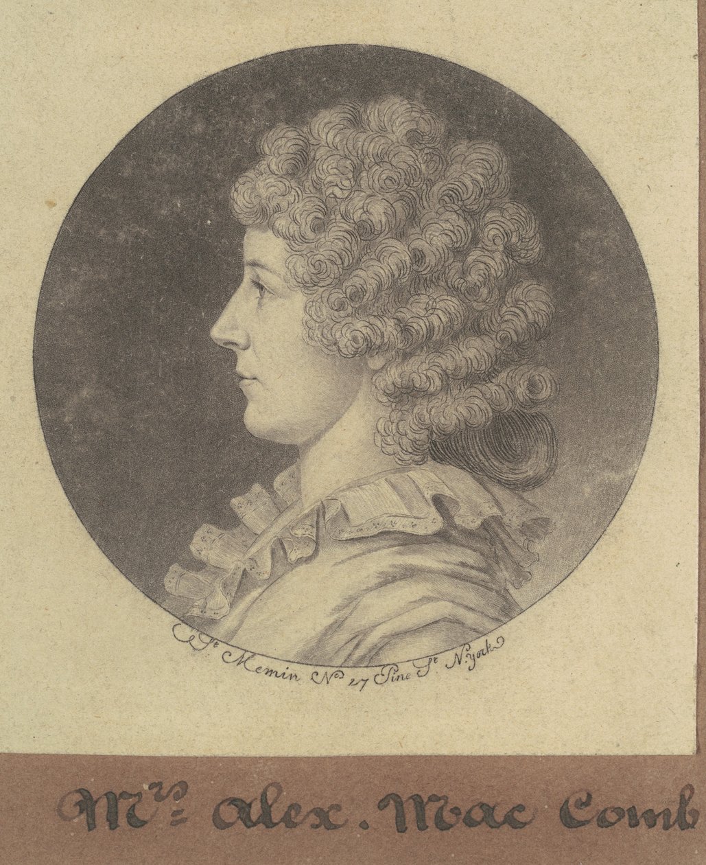 Janette Marshall Macomb door Charles B. J. Févret de Saint Mémin