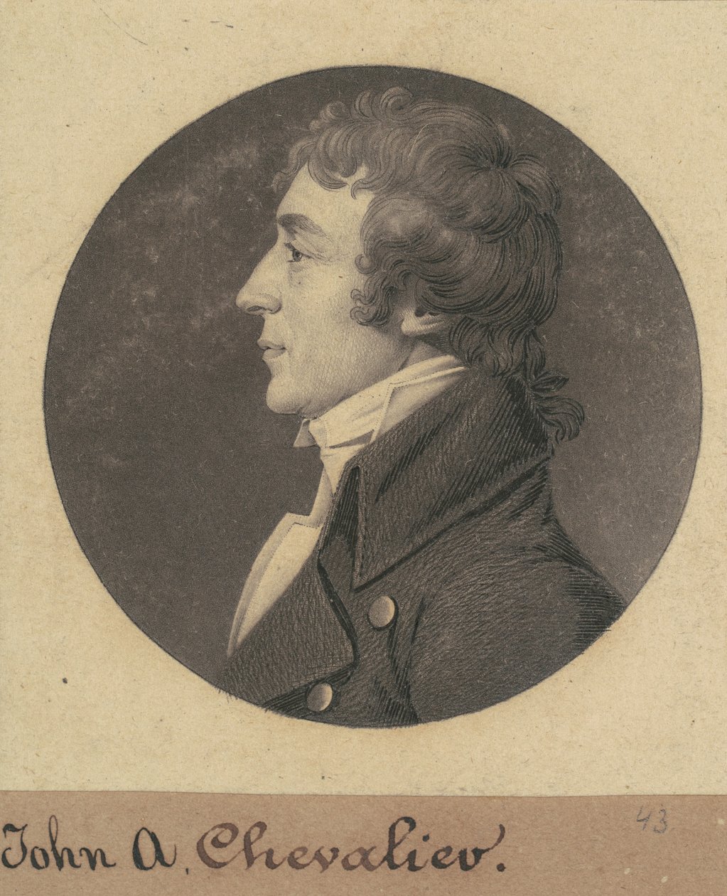 Jean Auguste Marie de Chevallié door Charles B. J. Févret de Saint Mémin