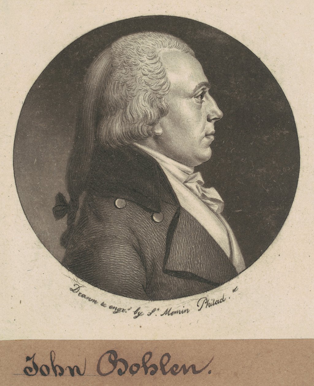 John Bohlen door Charles B. J. Févret de Saint Mémin