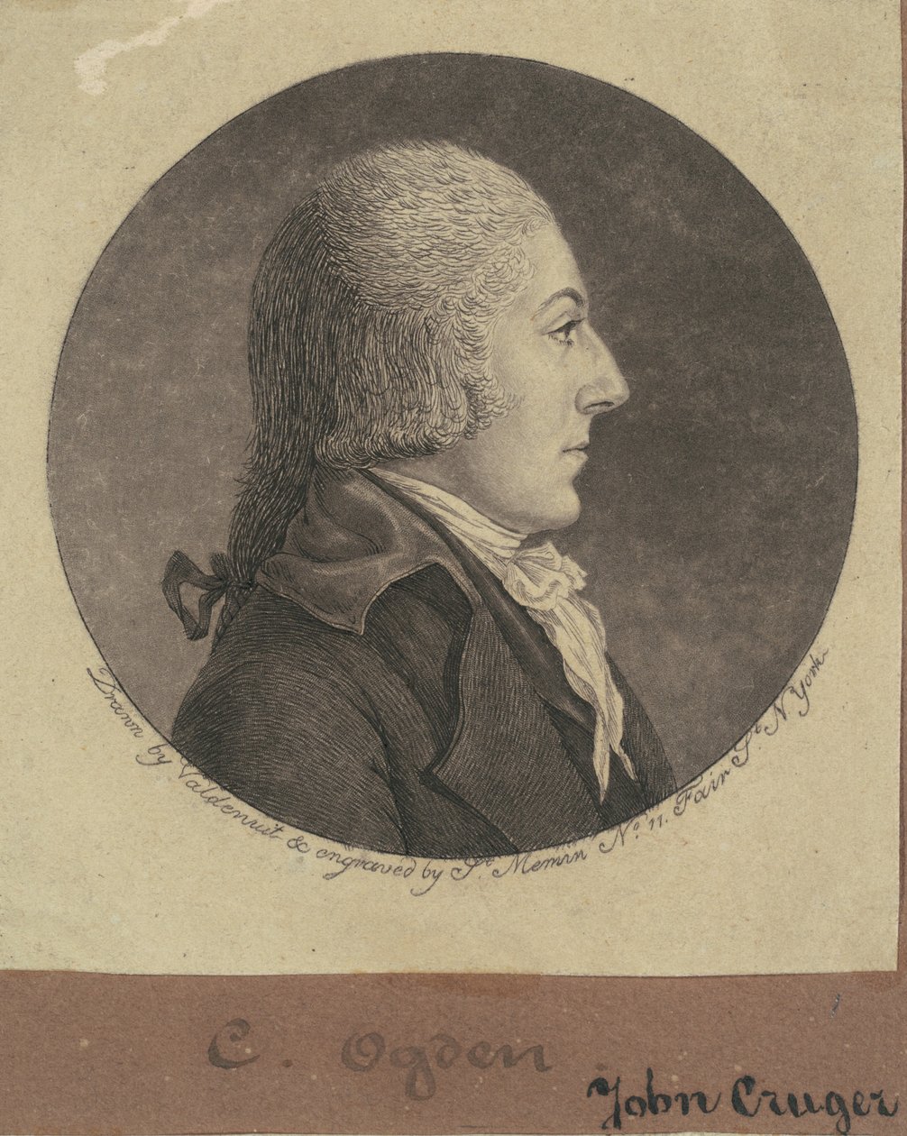John Cruger door Charles B. J. Févret de Saint Mémin
