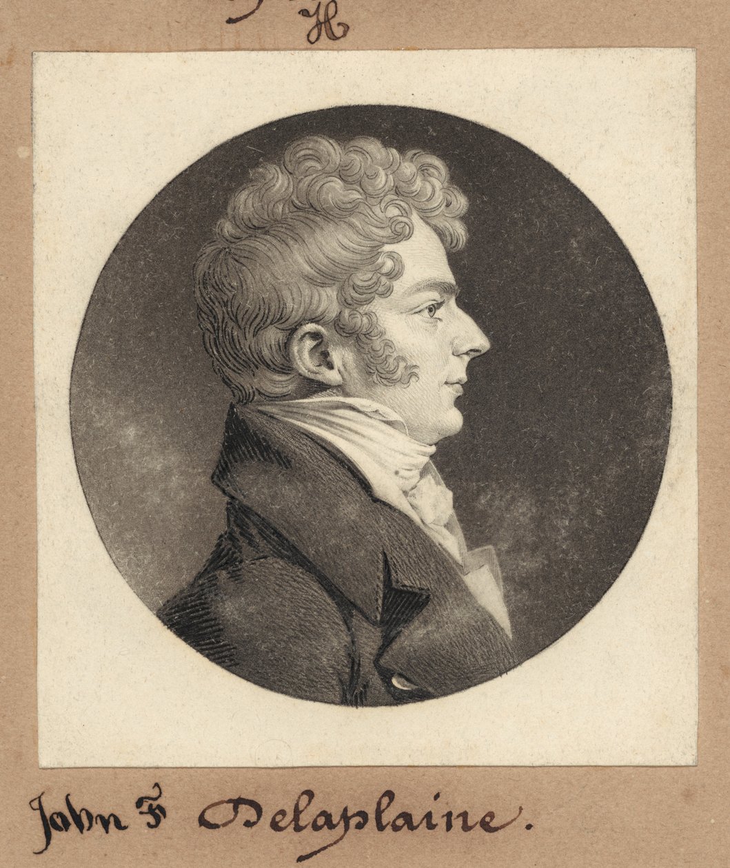 John F. Delaplaine door Charles B. J. Févret de Saint Mémin