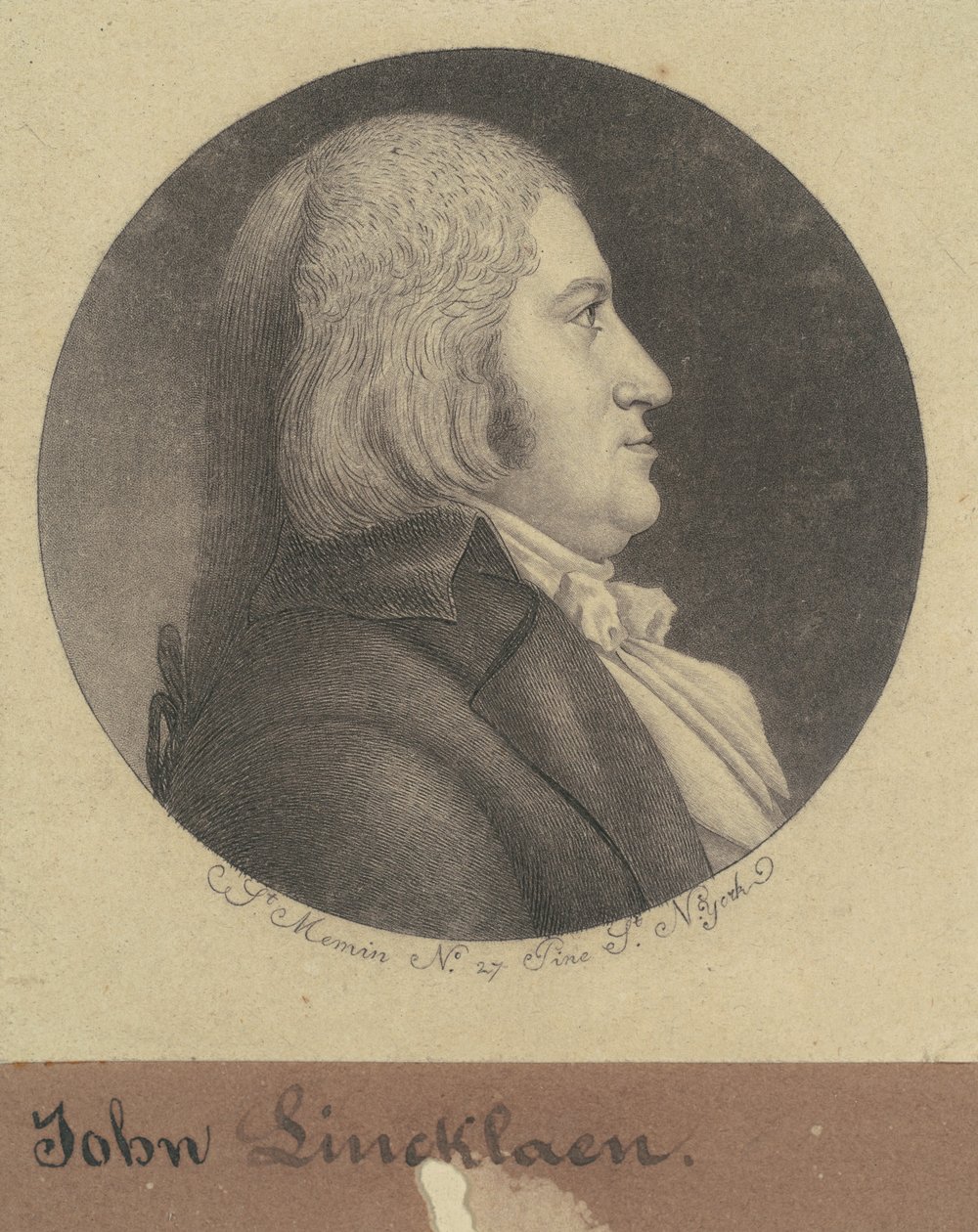 John Lincklaen door Charles B. J. Févret de Saint Mémin