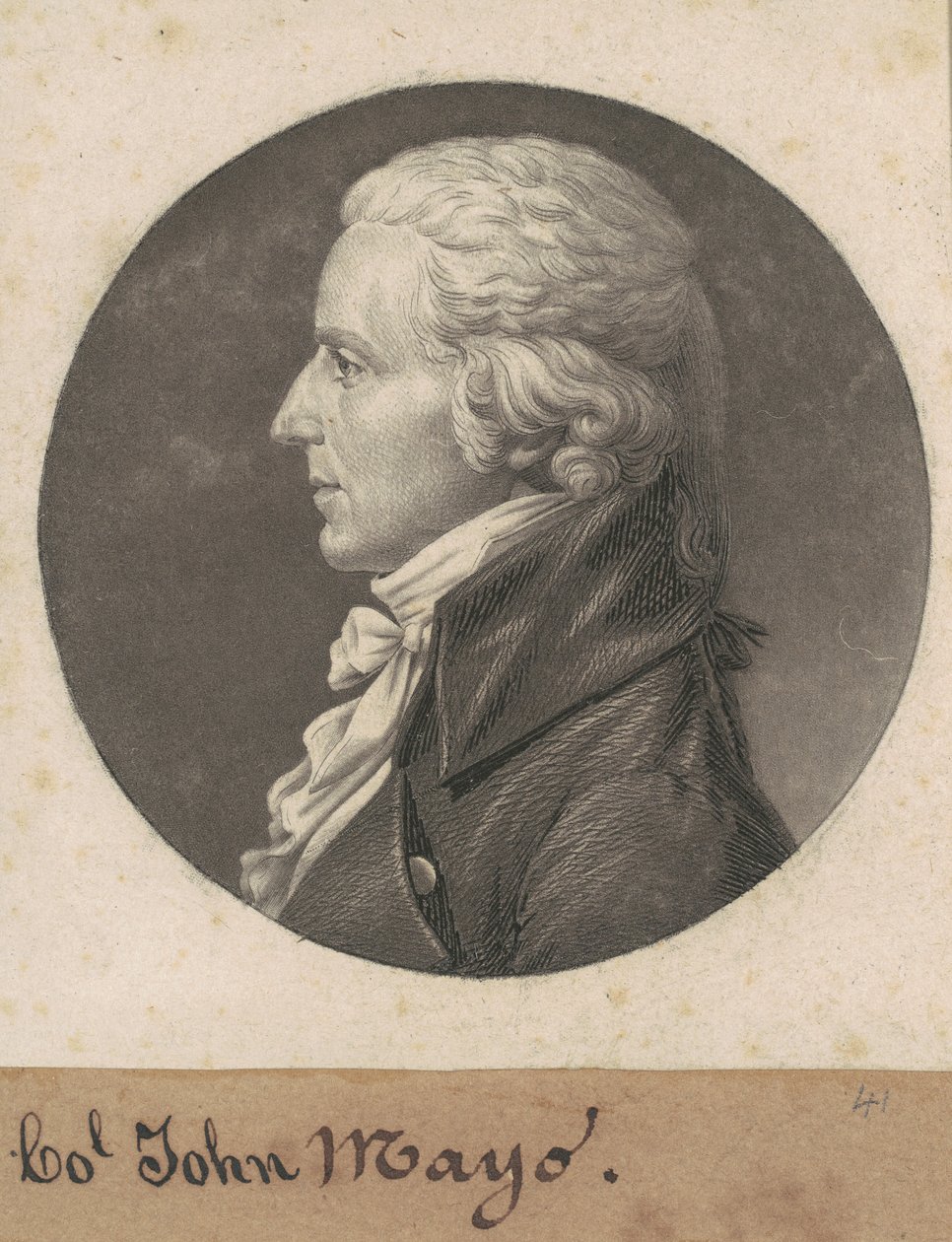 John Mayo II door Charles B. J. Févret de Saint Mémin