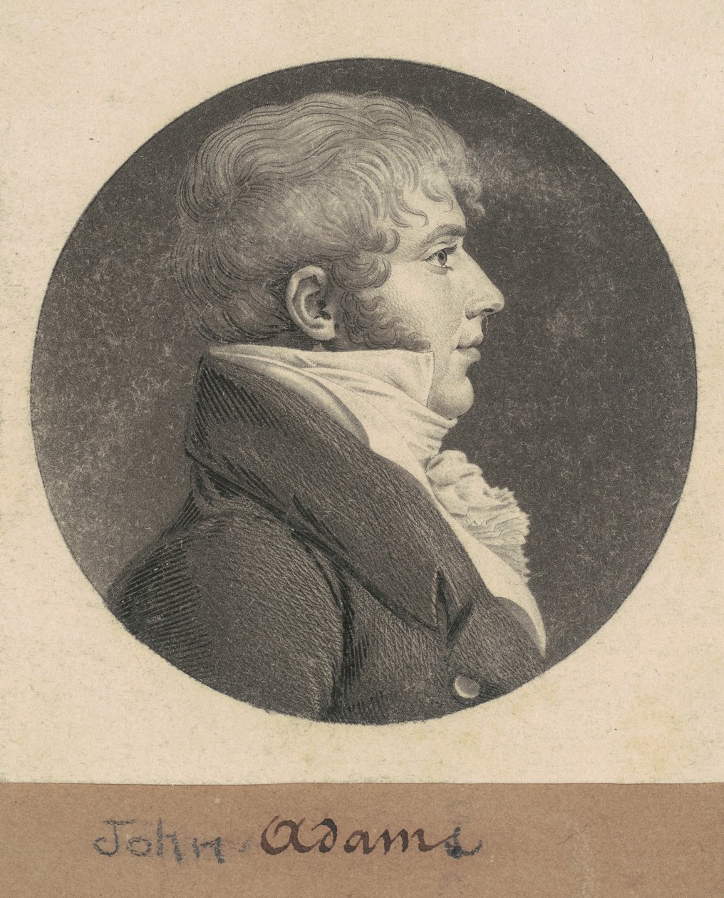 John Strong Adams door Charles B. J. Févret de Saint Mémin