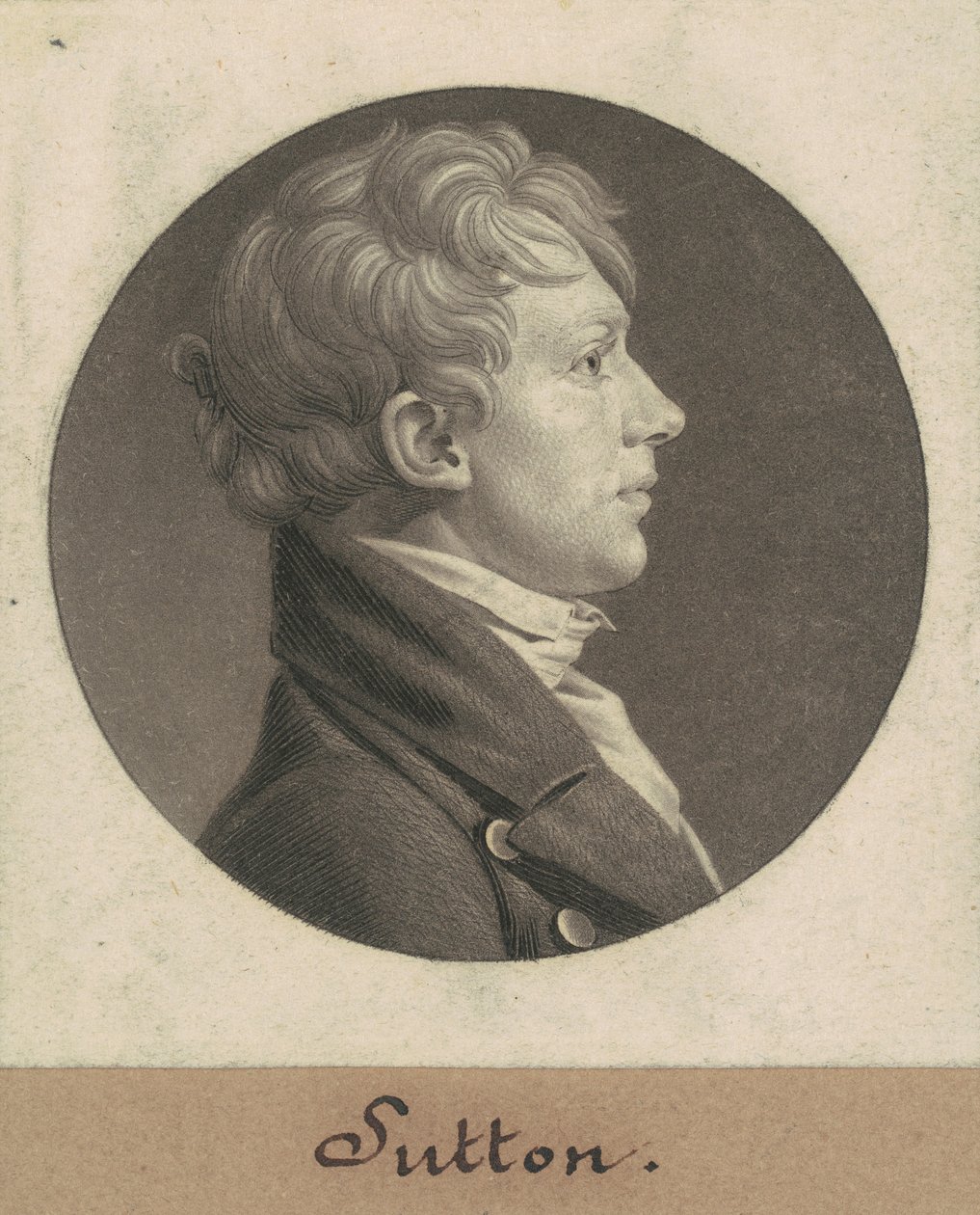 John Sutton door Charles B. J. Févret de Saint Mémin