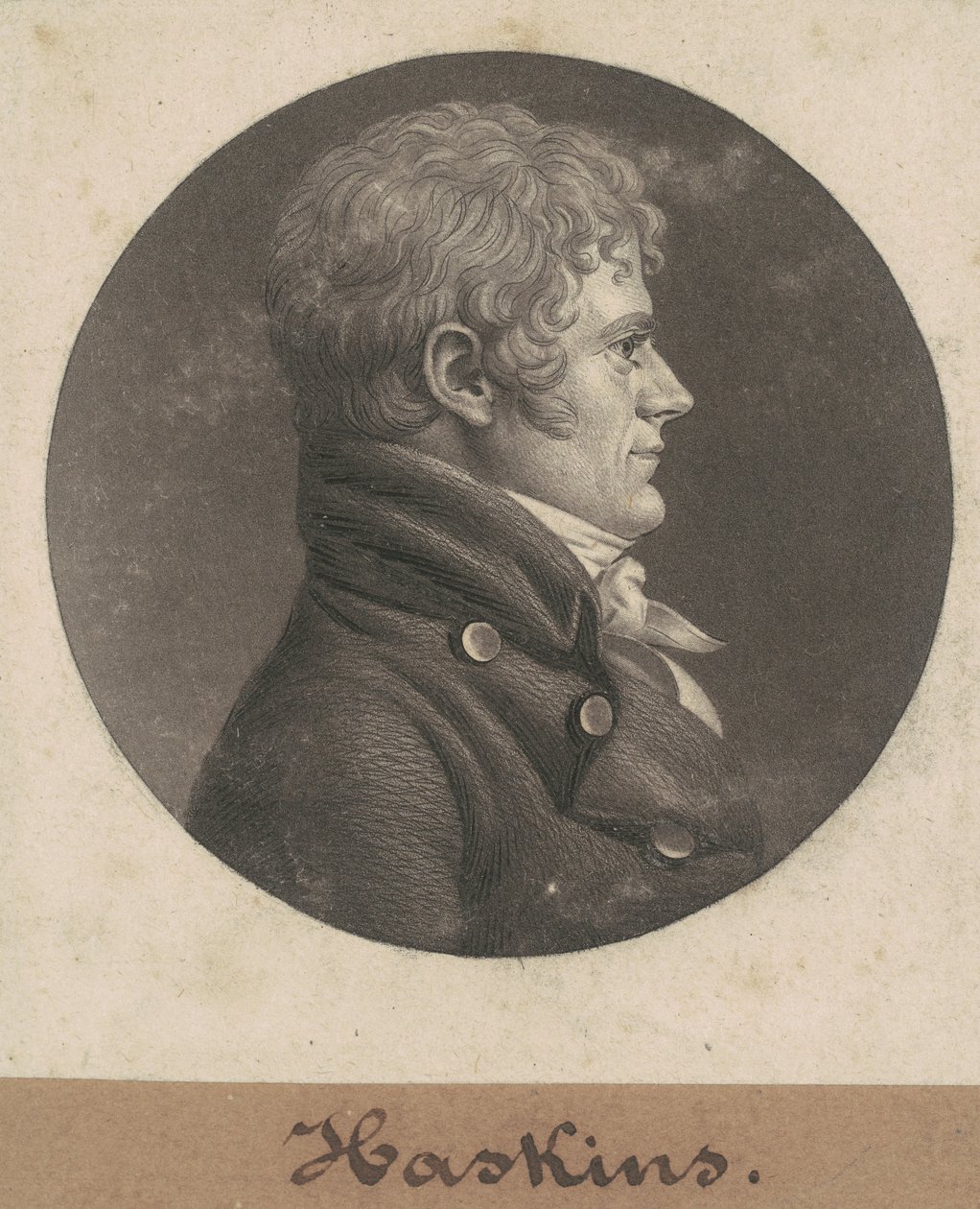 Joseph Haskins door Charles B. J. Févret de Saint Mémin
