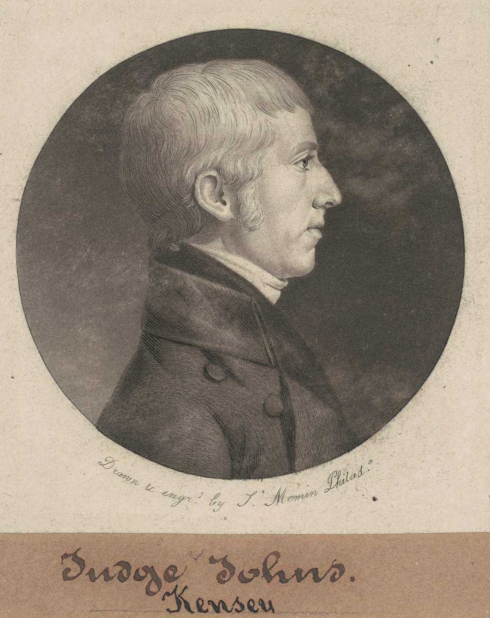 Kensey Johns door Charles B. J. Févret de Saint Mémin