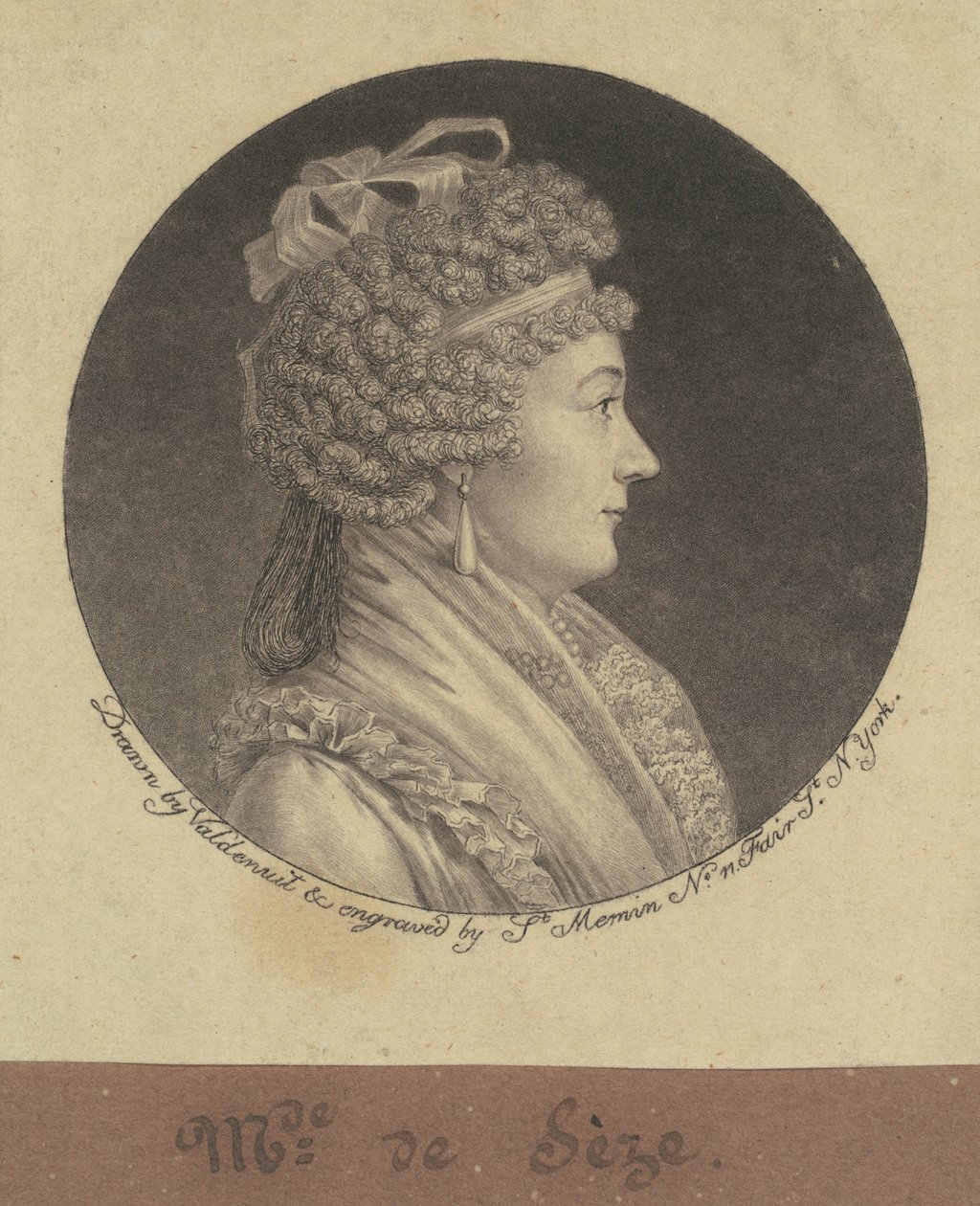 Mevrouw Jean de Sèze door Charles B. J. Févret de Saint Mémin