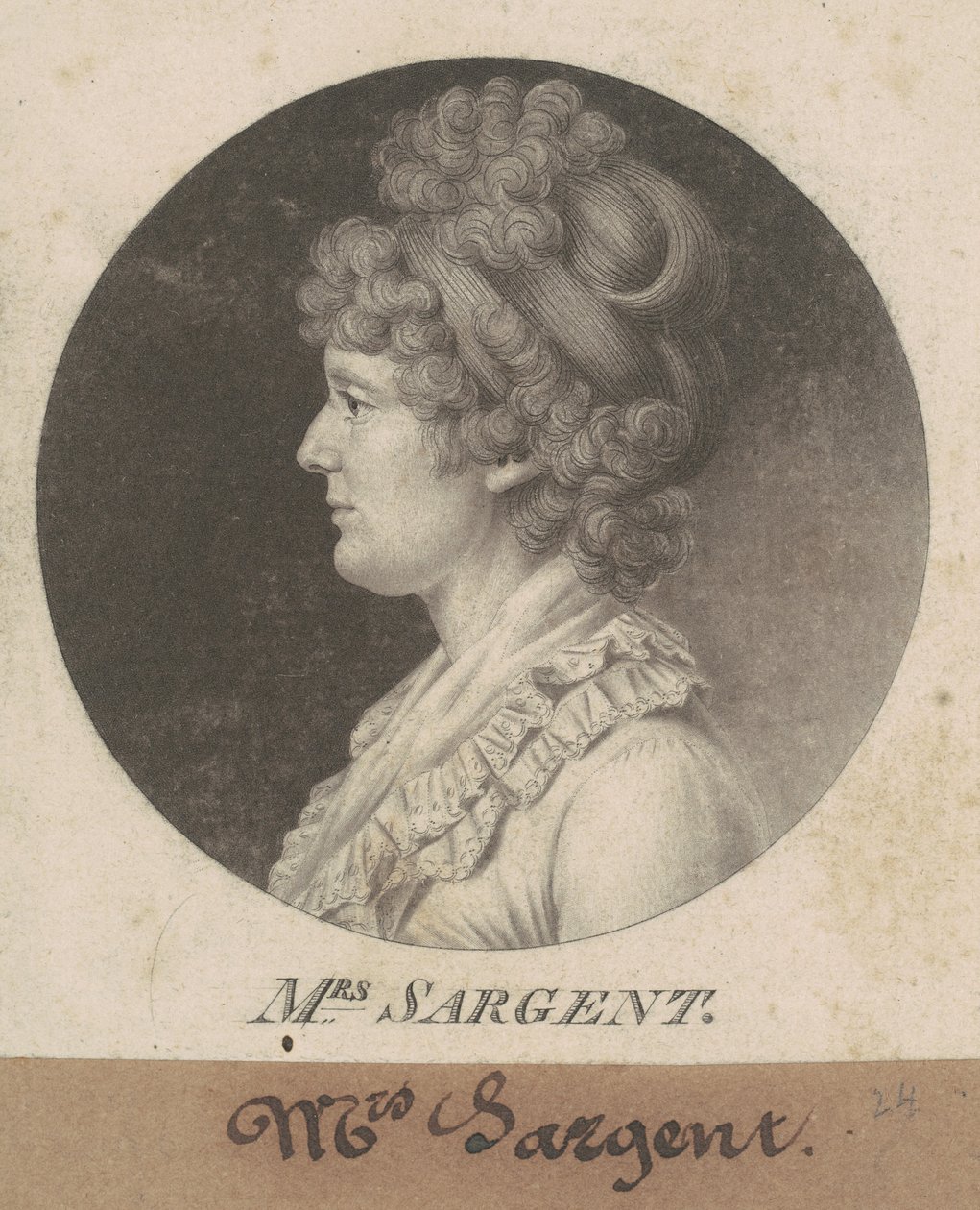 Mary Hawley Macintosh Williams Sargent door Charles B. J. Févret de Saint Mémin