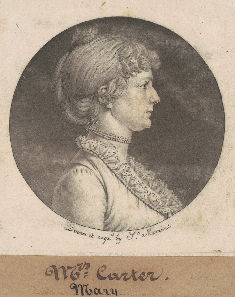 Mary Nelson Carter door Charles B. J. Févret de Saint Mémin