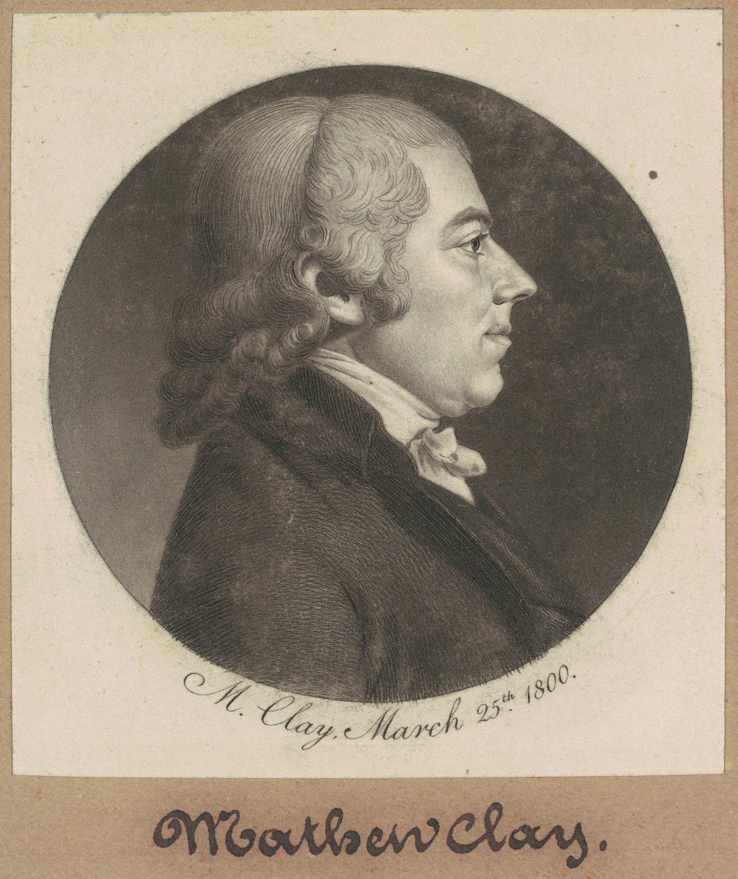 Matthew Clay door Charles B. J. Févret de Saint Mémin