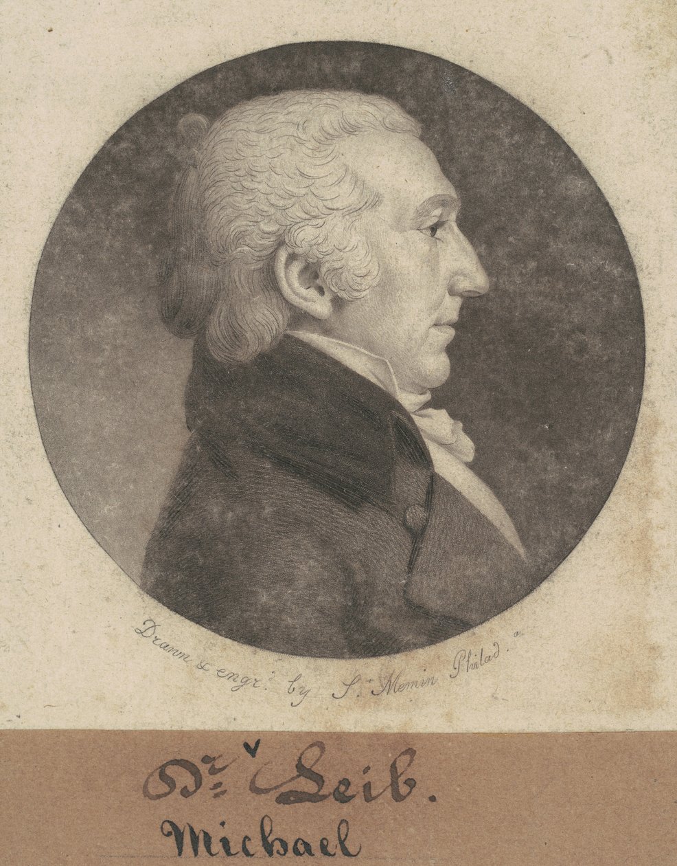 Michael Leib door Charles B. J. Févret de Saint Mémin