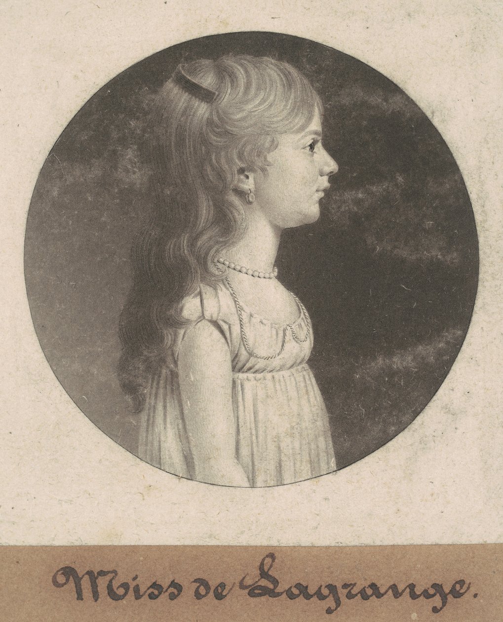Miss de la Grange door Charles B. J. Févret de Saint Mémin