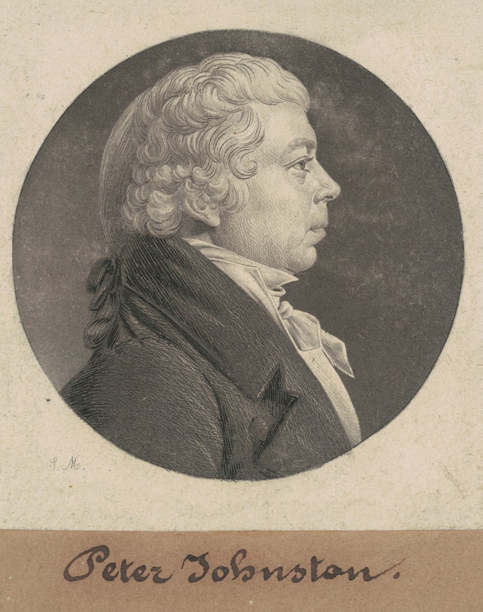 Peter Johnston, Jr. door Charles B. J. Févret de Saint Mémin