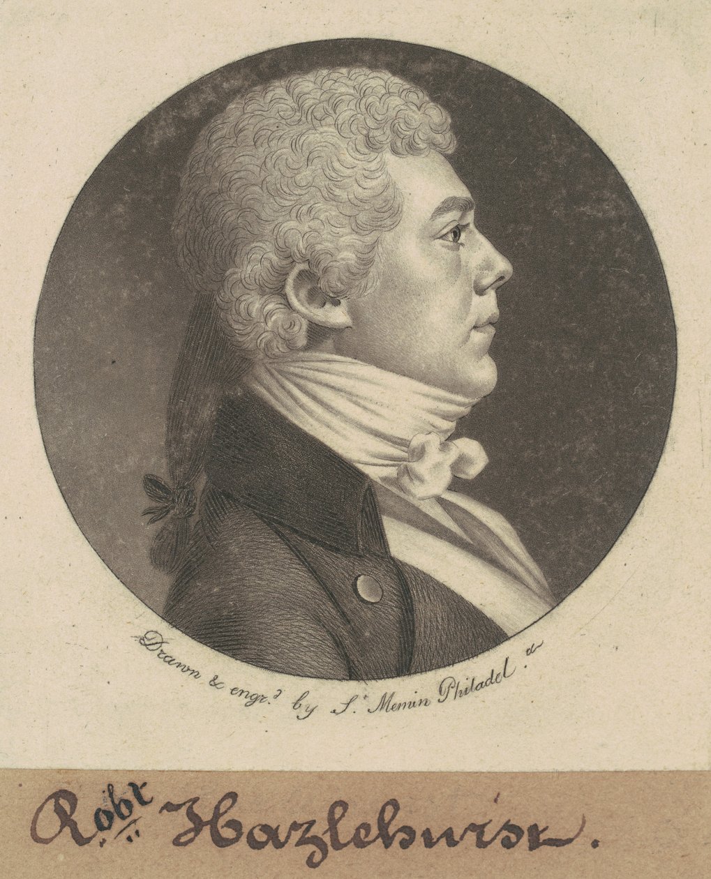 Robert Hazlehurst door Charles B. J. Févret de Saint Mémin