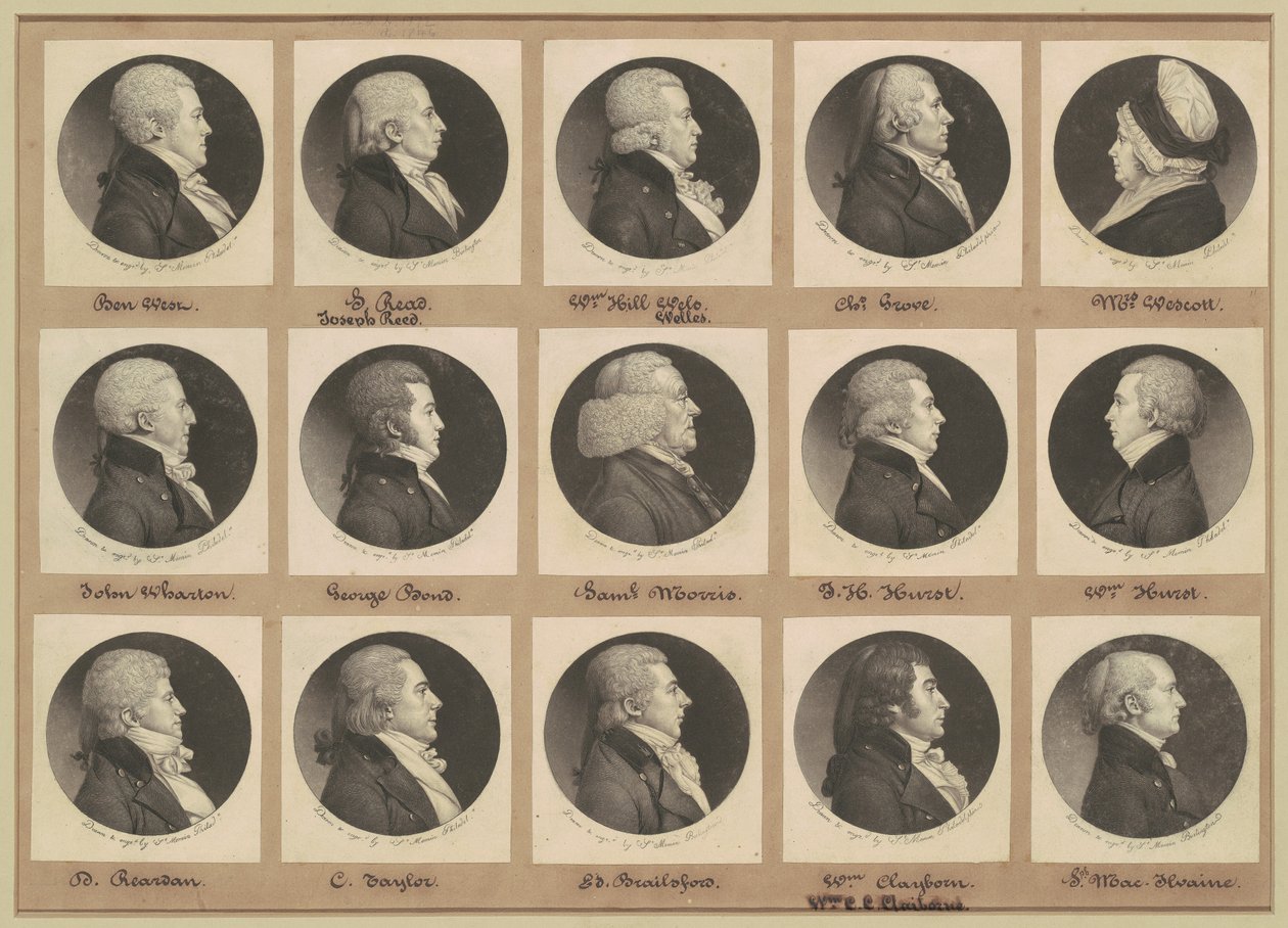Saint-Mémin collectie van portretten, groep 11 door Charles B. J. Févret de Saint Mémin