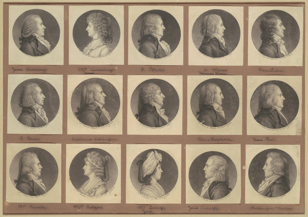 Saint-Mémin collectie van portretten, groep 3 door Charles B. J. Févret de Saint Mémin