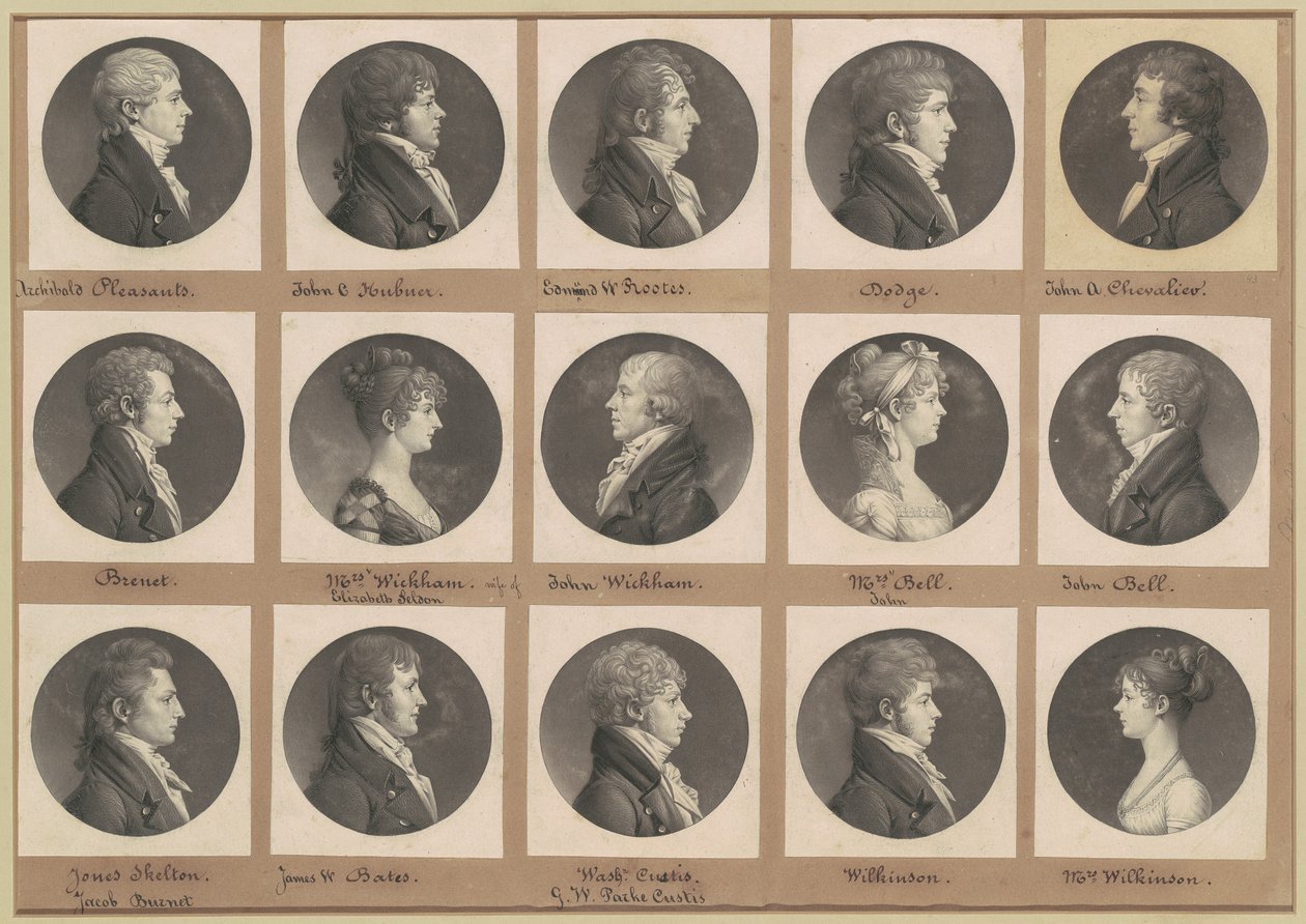Saint-Mémin collectie van portretten, groep 43 door Charles B. J. Févret de Saint Mémin