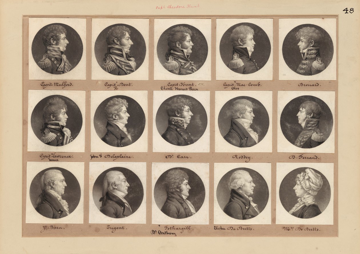Saint-Mémin collectie van portretten, Groep 48 door Charles B. J. Févret de Saint Mémin