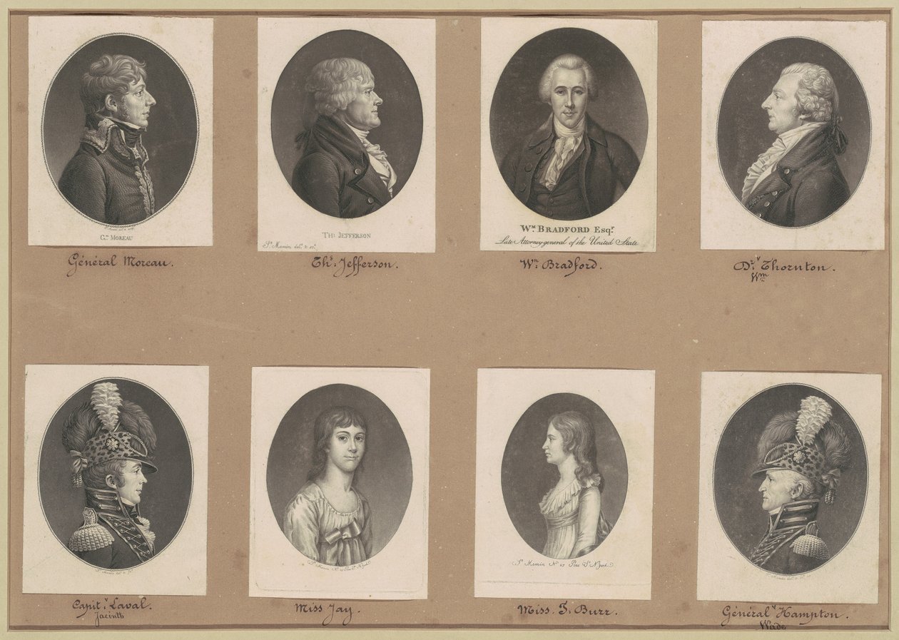 Saint-Mémin Portretcollectie, Groep 51 door Charles B. J. Févret de Saint Mémin