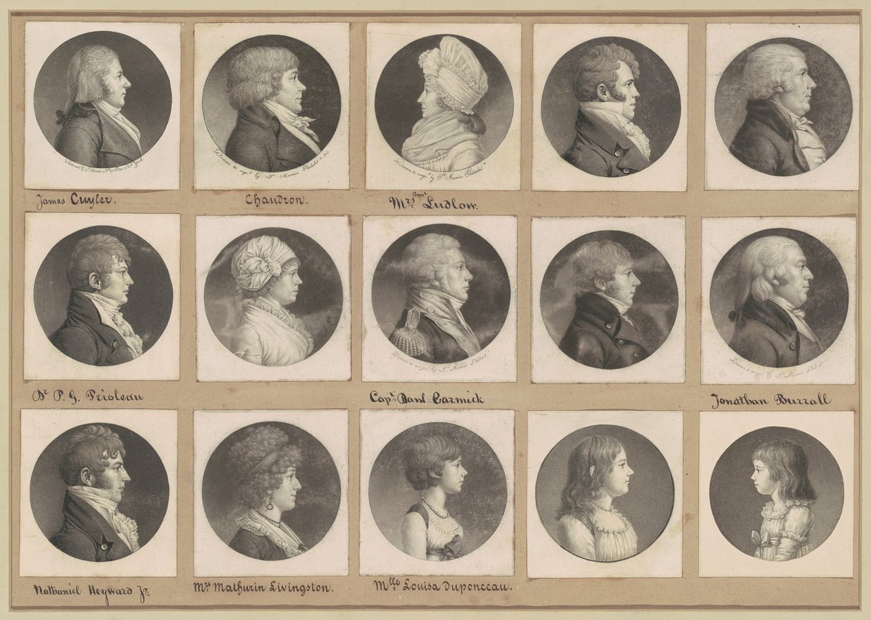 Saint-Mémin collectie van portretten, Groep 52 door Charles B. J. Févret de Saint Mémin