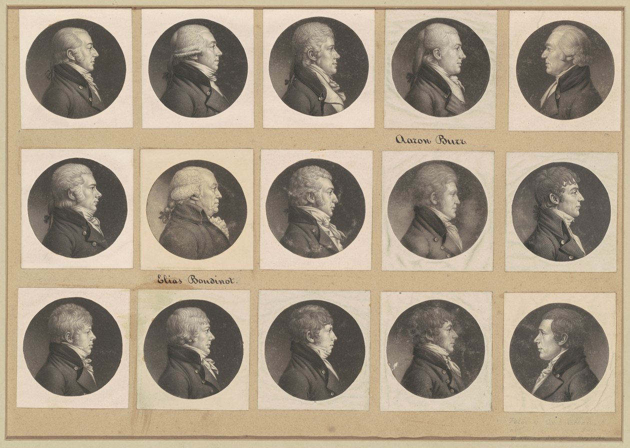 Saint-Mémin Collectie van Portretten, Groep 54 door Charles B. J. Févret de Saint Mémin