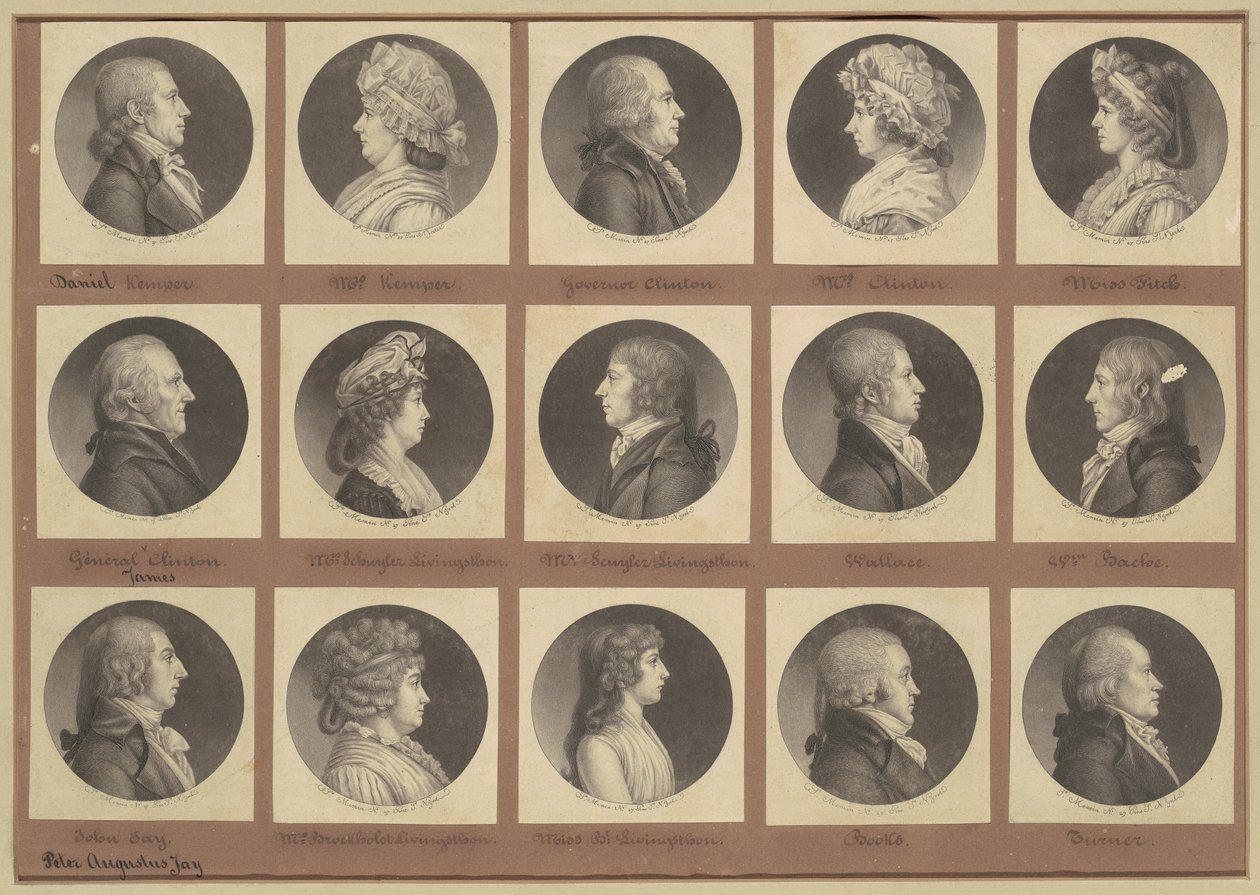 Saint-Mémin collectie van portretten, groep 5 door Charles B. J. Févret de Saint Mémin