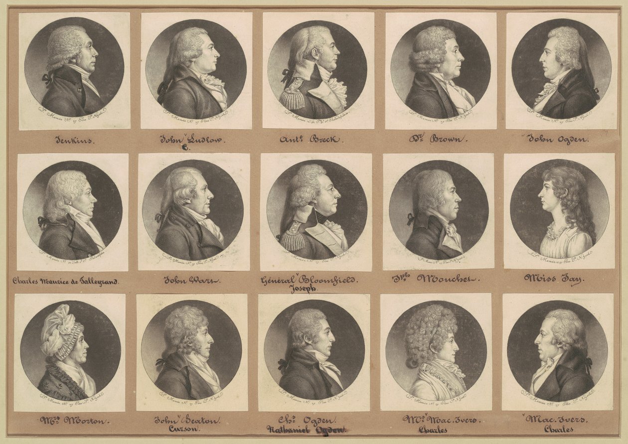 Saint-Mémin Portretcollectie, Groep 7 door Charles B. J. Févret de Saint Mémin