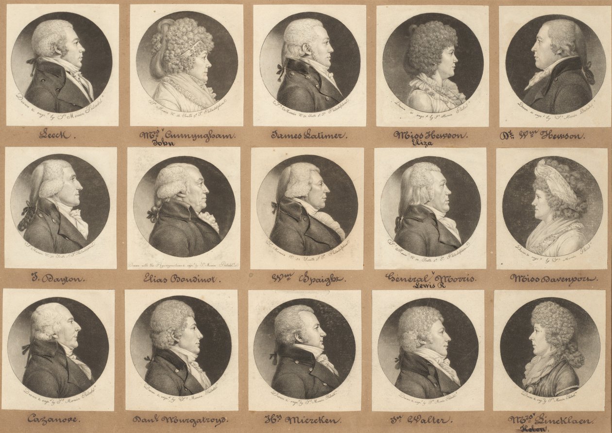 Saint-Mémin collectie van portretten, groep 9 door Charles B. J. Févret de Saint Mémin