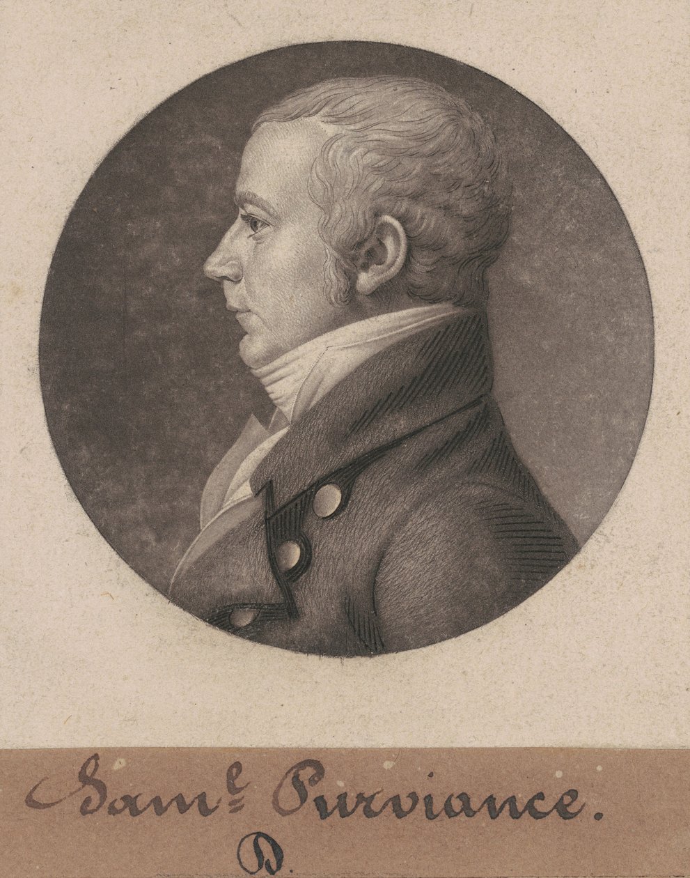 Samuel Dinsmore Purviance door Charles B. J. Févret de Saint Mémin