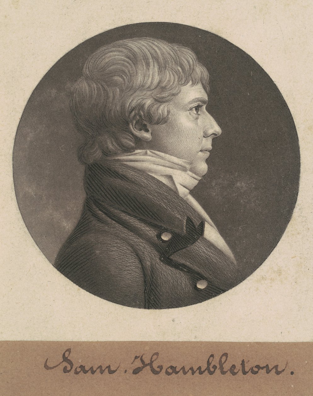 Samuel Hambleton door Charles B. J. Févret de Saint Mémin