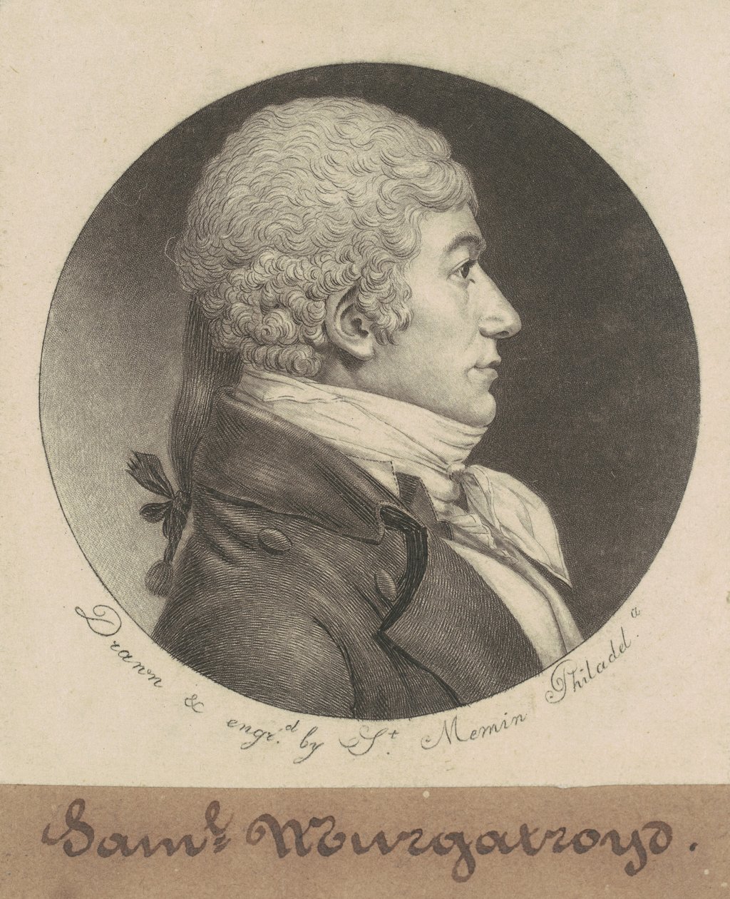 Samuel Murgatroyd door Charles B. J. Févret de Saint Mémin