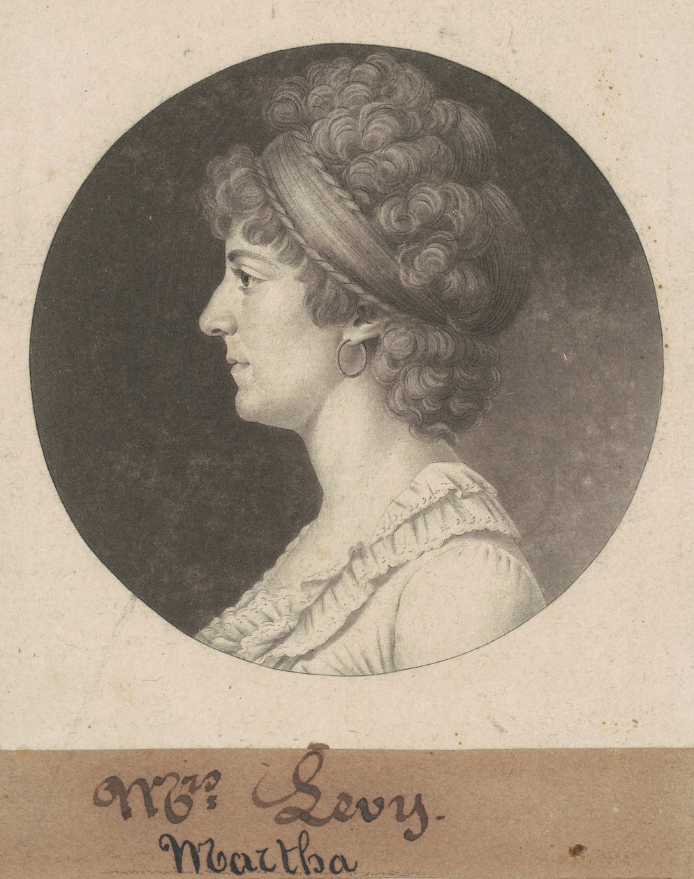Sarah Coates Levy door Charles B. J. Févret de Saint Mémin
