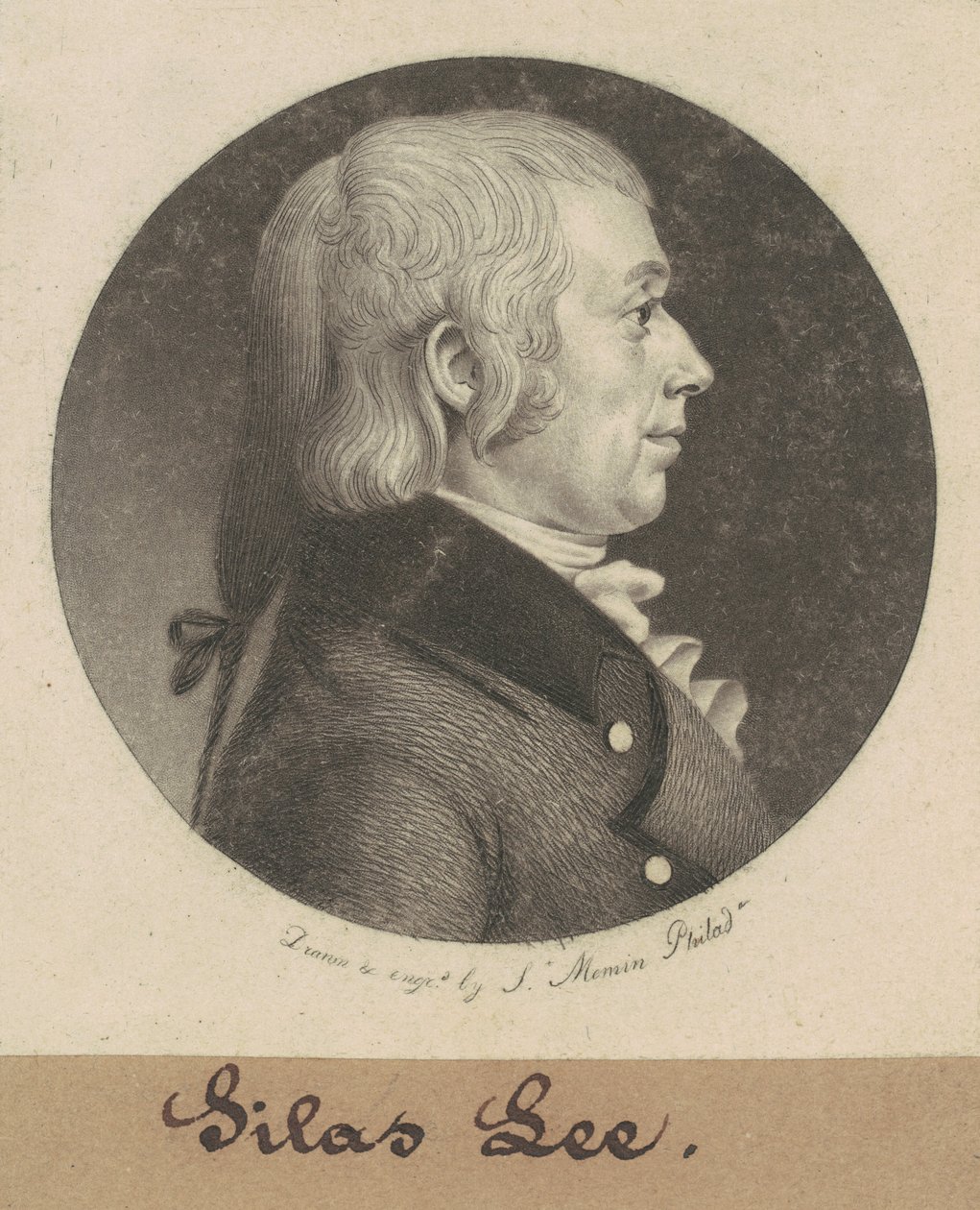 Silas Lee door Charles B. J. Févret de Saint Mémin