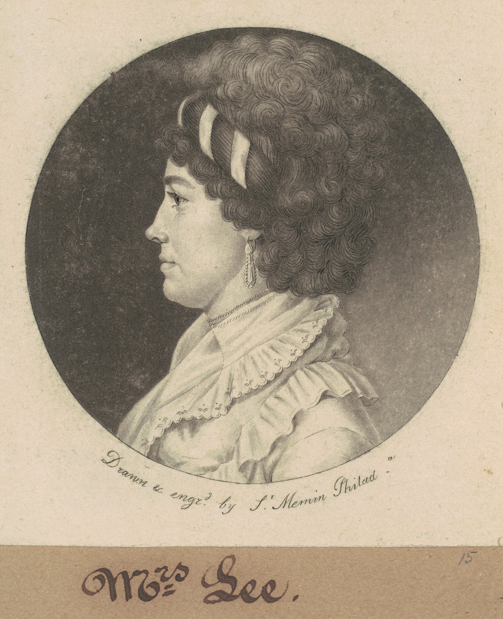 Temperance Hedge Lee door Charles B. J. Févret de Saint Mémin