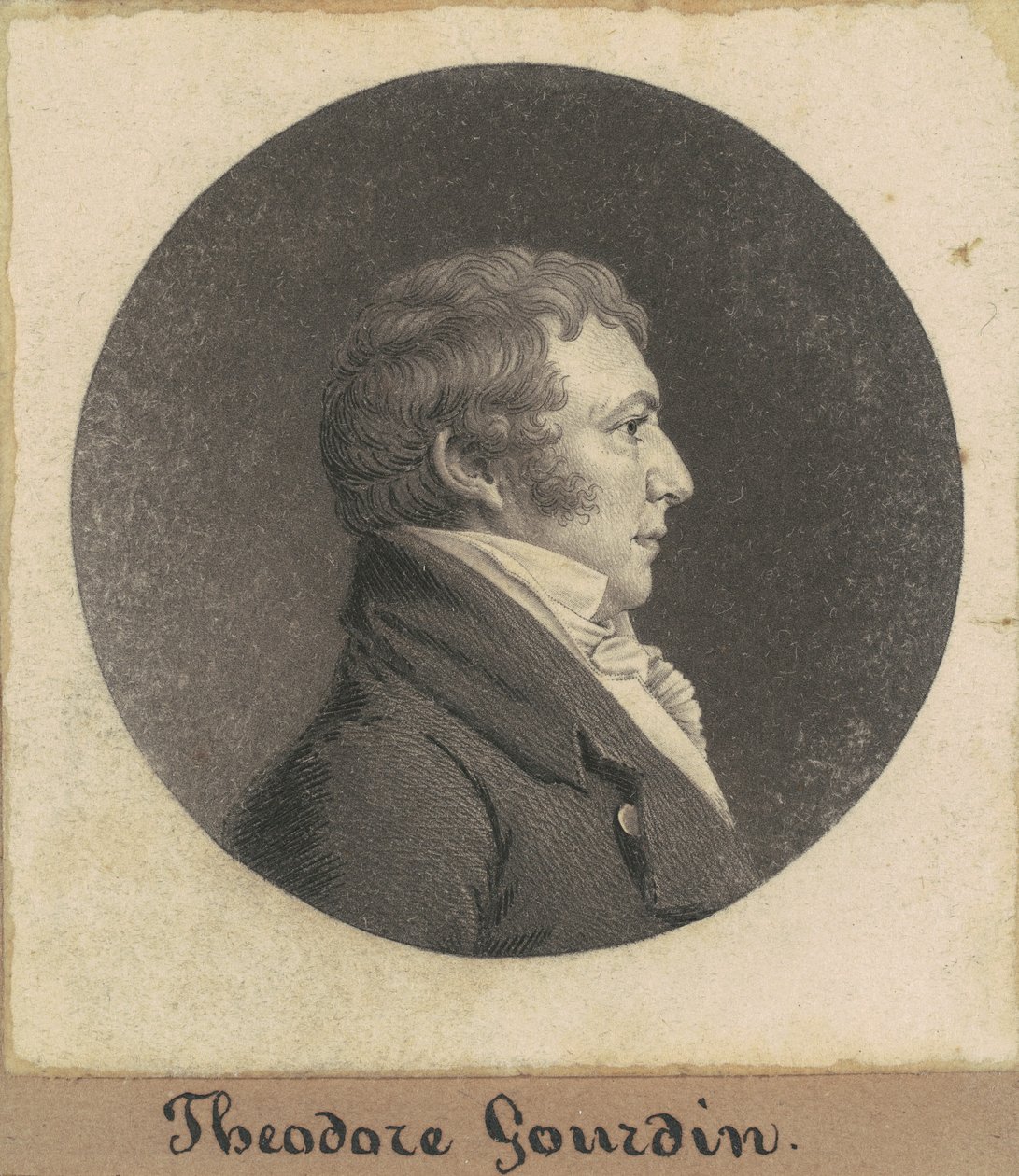 Theodore Gourdin door Charles B. J. Févret de Saint Mémin