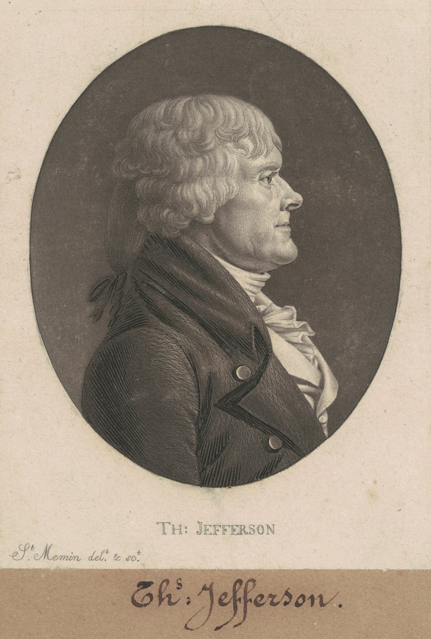 Thomas Jefferson door Charles B. J. Févret de Saint Mémin