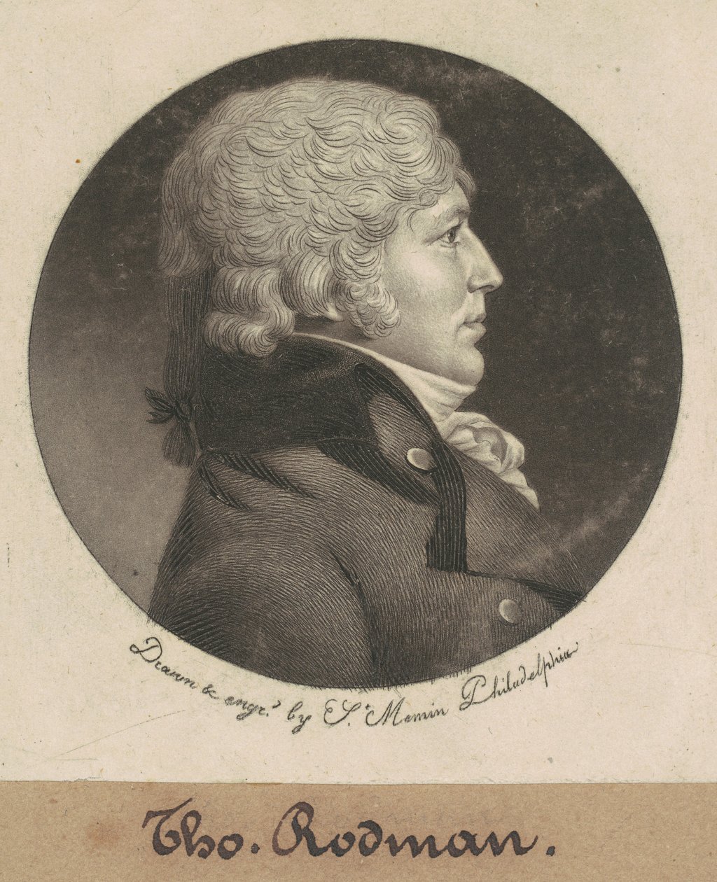 Thomas Rodman door Charles B. J. Févret de Saint Mémin