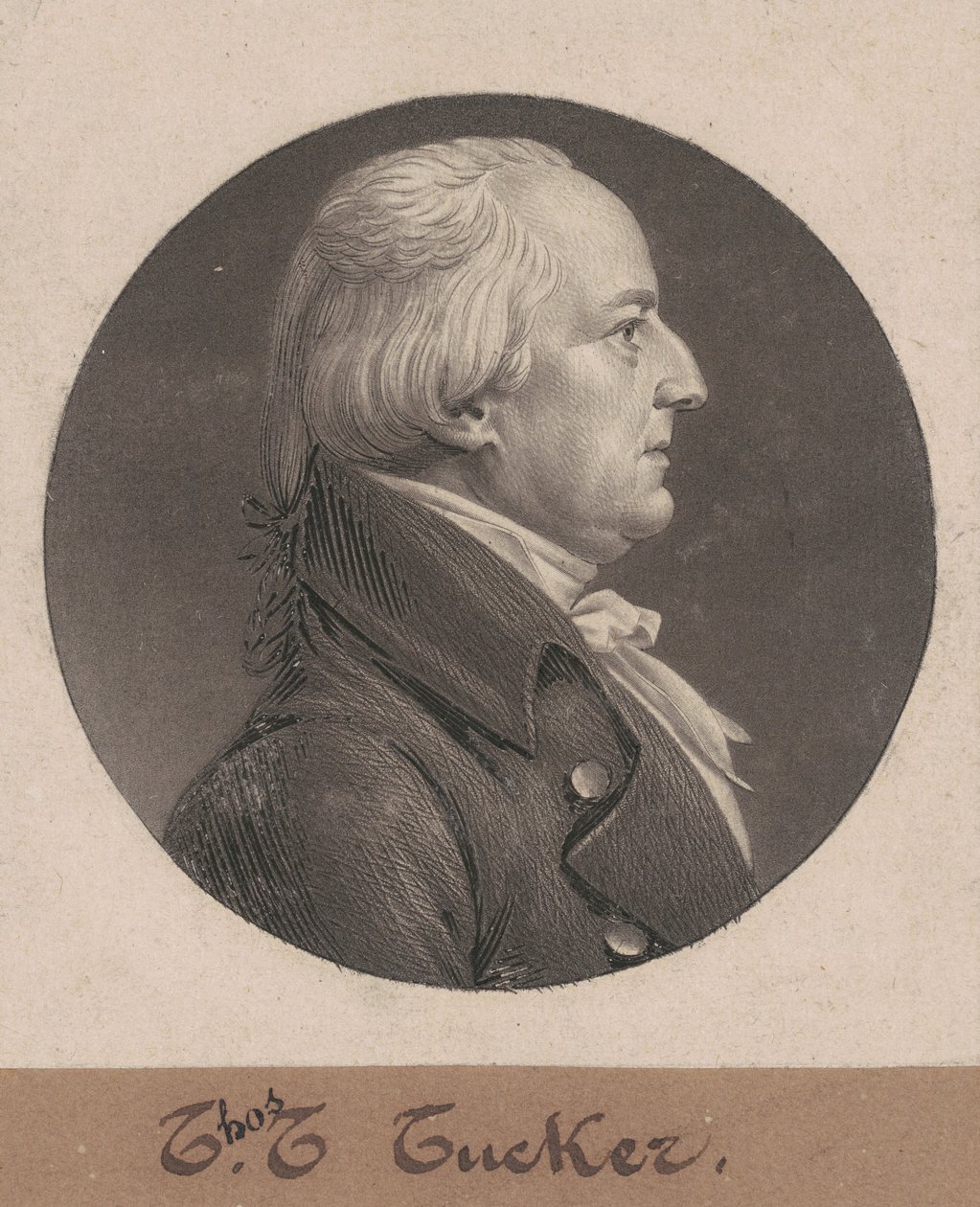 Thomas Tudor Tucker door Charles B. J. Févret de Saint Mémin