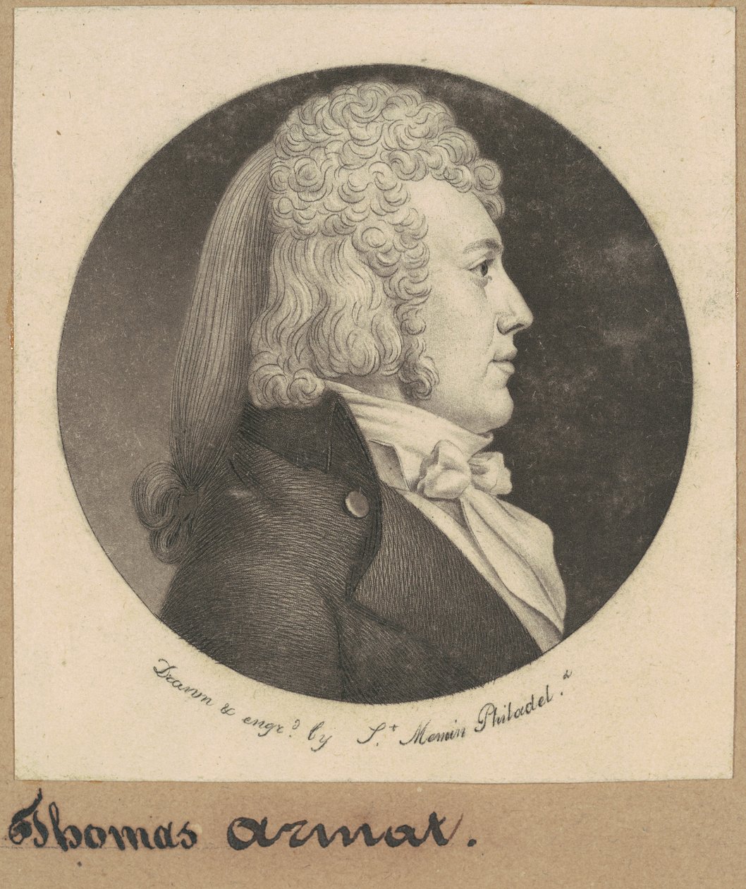 Thomas Wright Armat door Charles B. J. Févret de Saint Mémin