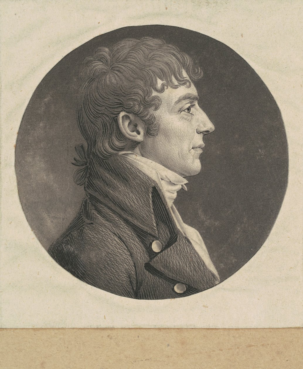 Onbekende man door Charles B. J. Févret de Saint Mémin
