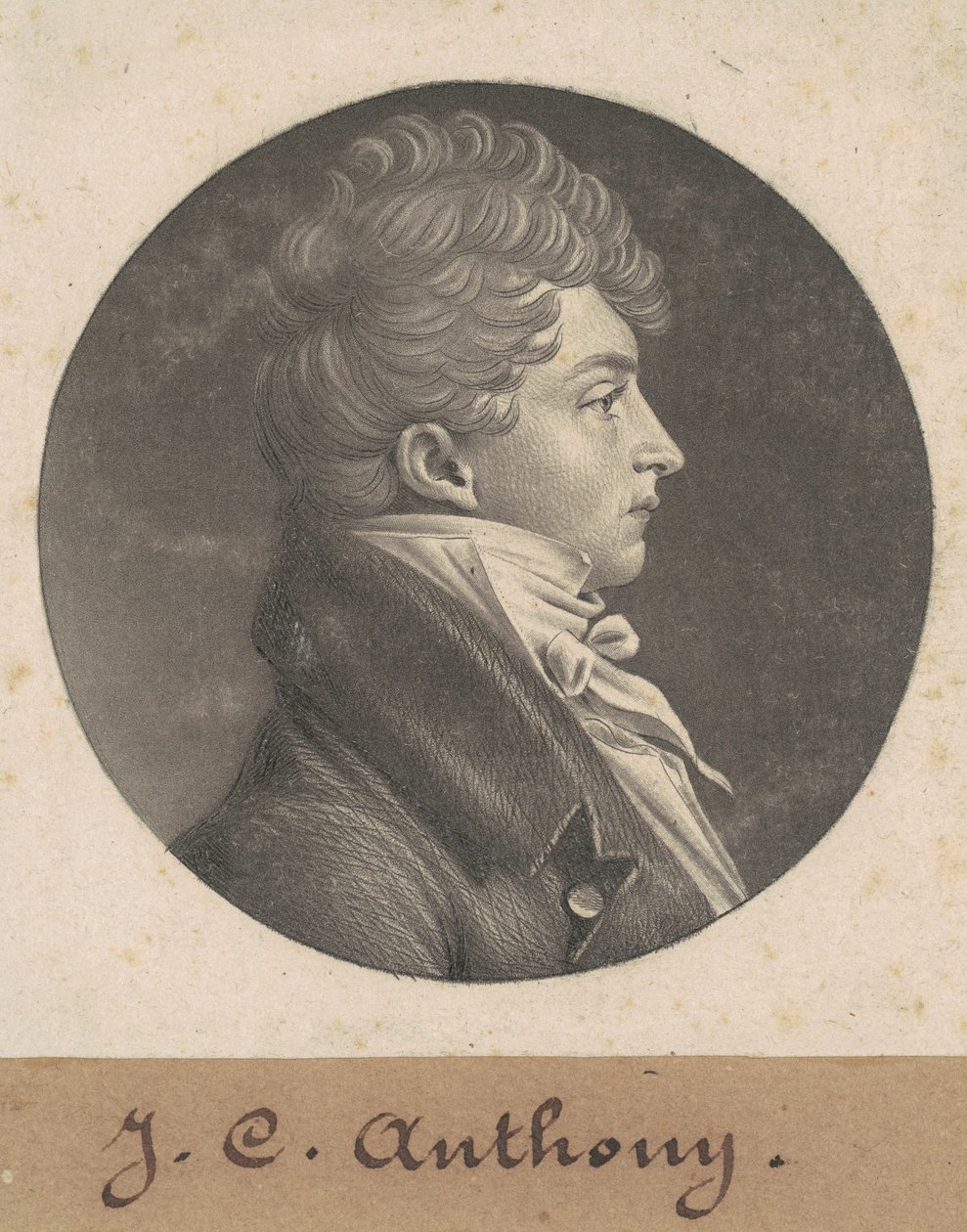 Onbekende man door Charles B. J. Févret de Saint Mémin