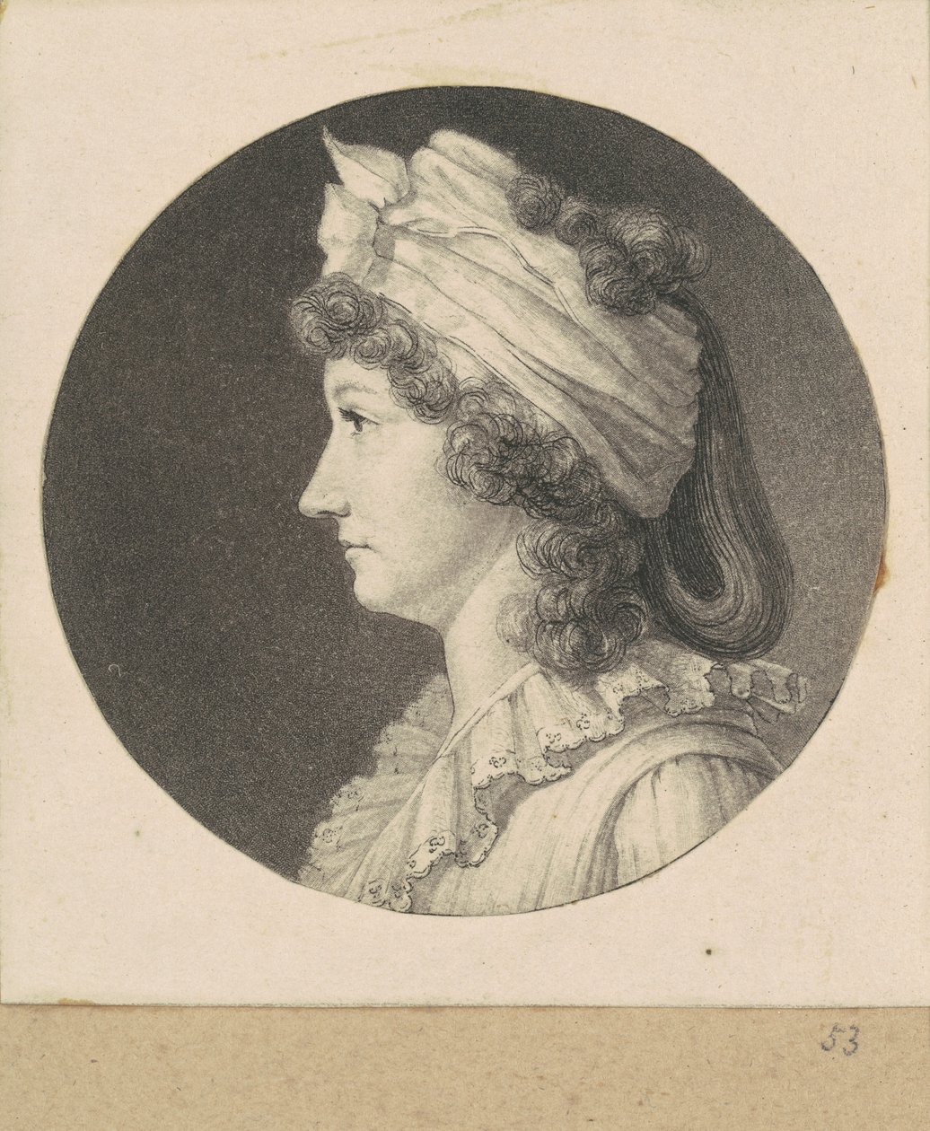 Onbekende Vrouw door Charles B. J. Févret de Saint Mémin