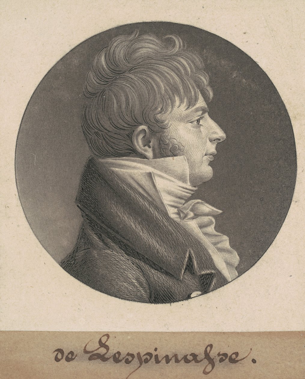 de Lespinasse door Charles B. J. Févret de Saint Mémin