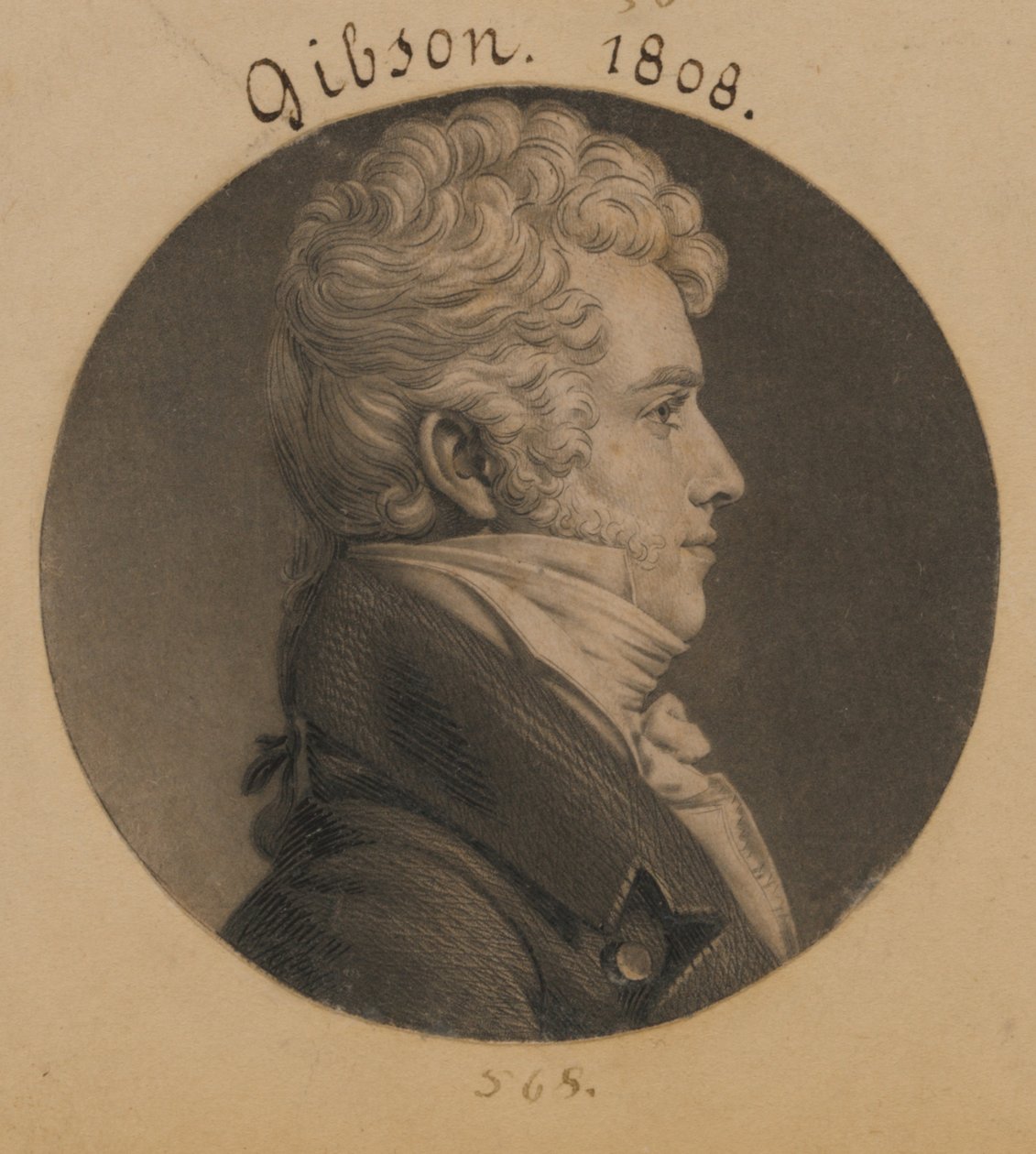 Alexander Gibson door Charles Balthazar Julien Févret de Saint-Mémin
