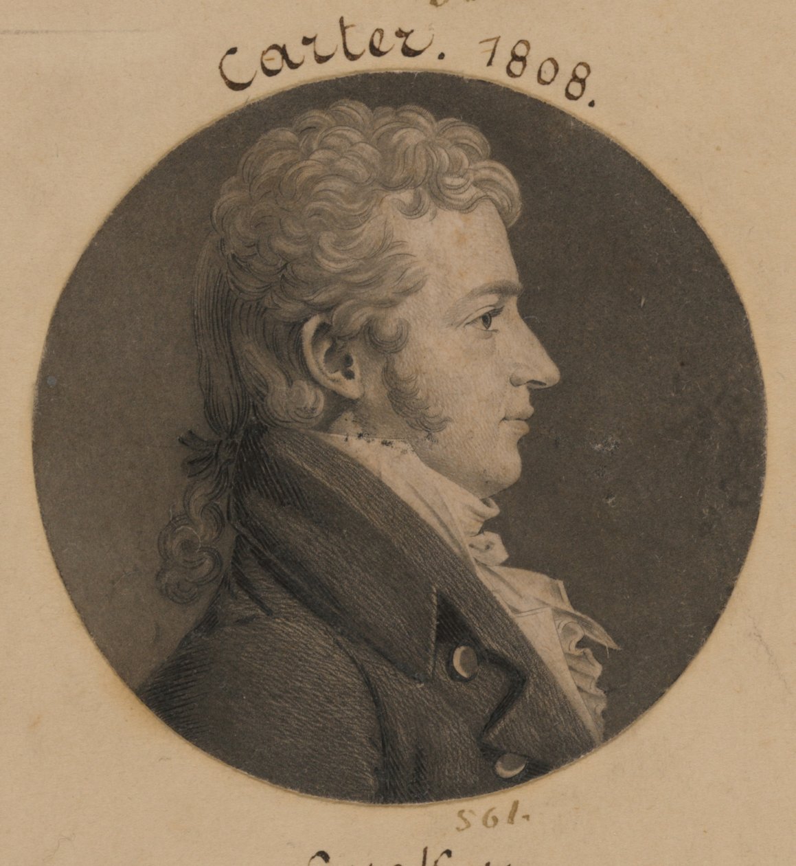 Bernard Moore Carter door Charles Balthazar Julien Févret de Saint-Mémin